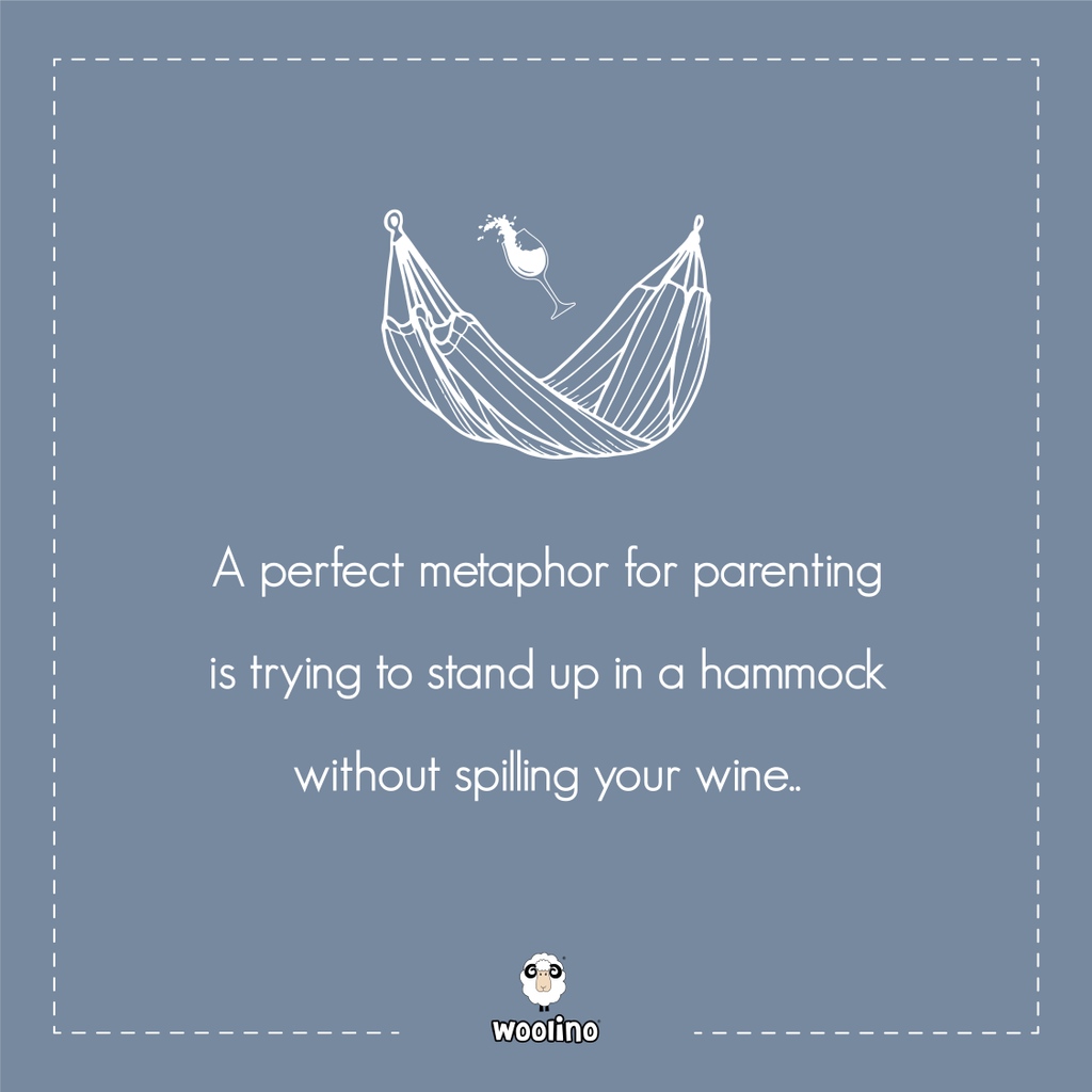It's a balancing act. 🍷⚖️ Do you agree? What's YOUR perfect metaphor for parenting?