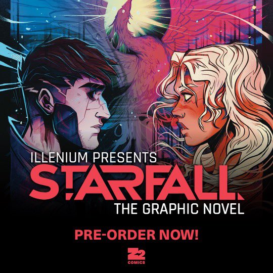 ILLENIUM's tweet photo. In an epic tale that spans across the ages, the origin of ILLENIUM is revealed in my brand new graphic novel with @Z2comics 🌠📖 

Use code STARFALL15 for 15% off through Sunday!

Preorder → https://t.co/7qLhtPsaSj https://t.co/j2KOZwq1gY