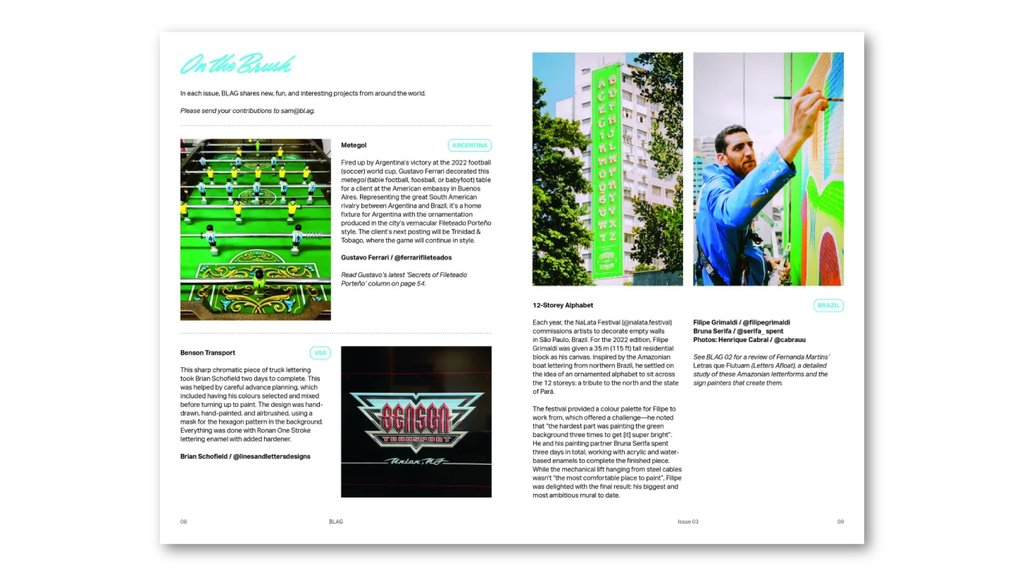 printmag's tweet image. The Daily Heller: Hand-painted Signs Have a Brand-New BLAG 🖌️

BLAG (Better #Letters #Magazine) is off press and filled with stories and photographs of #handpaintedsigns.

Read the full story on PRINT: l8r.it/4F9f