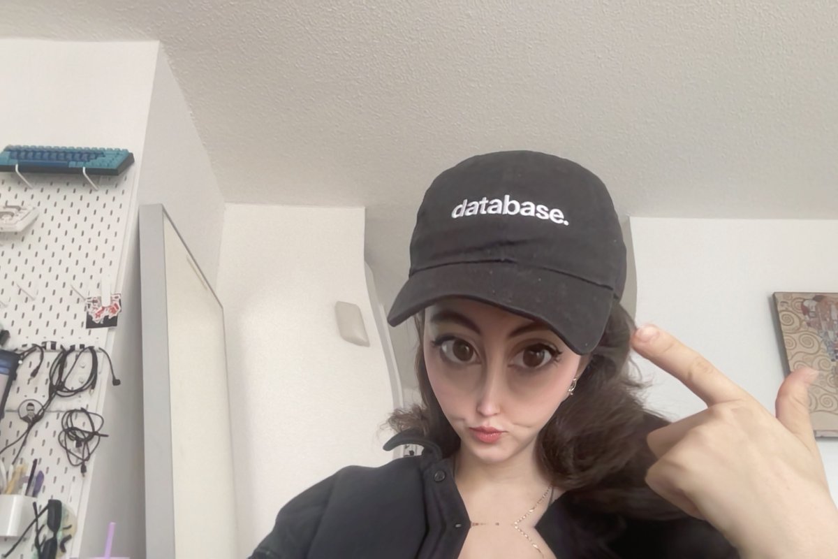 endingwithali's tweet photo. want to win a @planetscale database hat? 

im doing a HUGE giveaway of them today on stream! (including international shipping) 

come work with us

https://t.co/IHlcT86nIa https://t.co/Qpm1a3rM0B