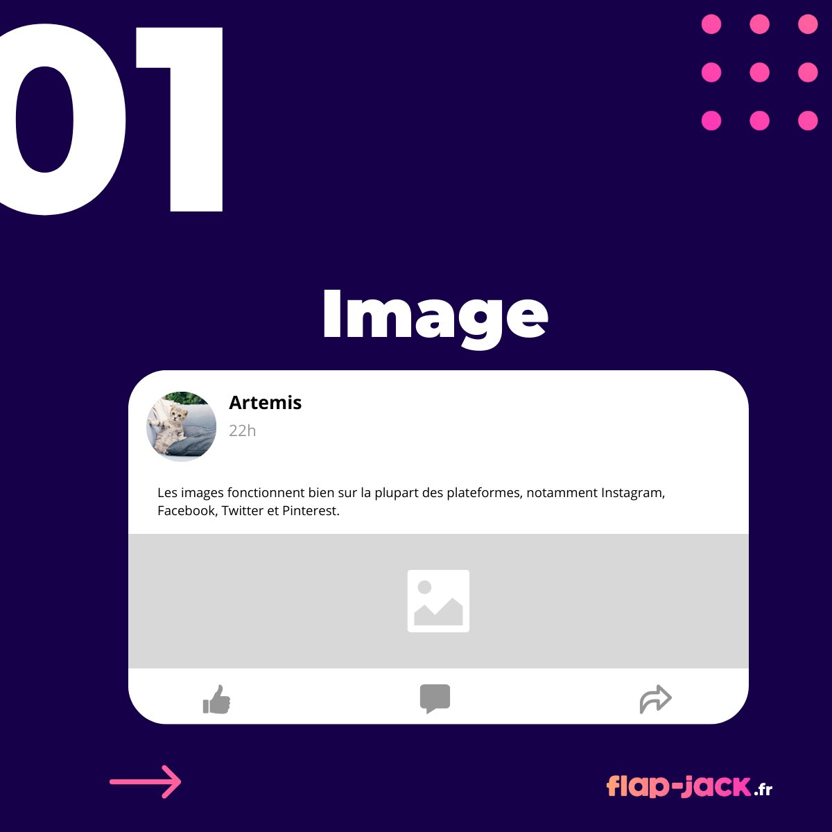 flapjackagency's tweet photo. Le format que tu devrais prendre sur les réseaux sociaux dépend vraiment de ce que t'as envie de partager 📸, de qui tu veux toucher 👥, et des plateformes que tu utilises 🌐. Voici quelques formats qui marchent bien sur les différents réseaux sociaux 🚀 https://t.co/Wf28DIH8FK