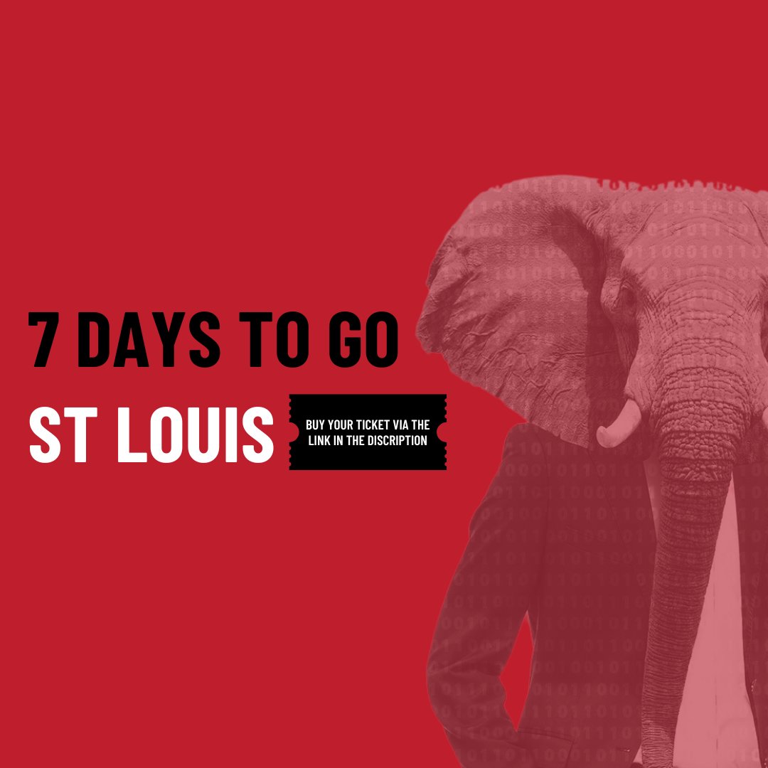 CyberElephantB's tweet image. Counting down to the @DataConnectors #Cybersecurity #Conference in #StLouis!
Don't miss @MatGorge's keynote speech in just 7 days! Get your ticket now:
#InfoSec