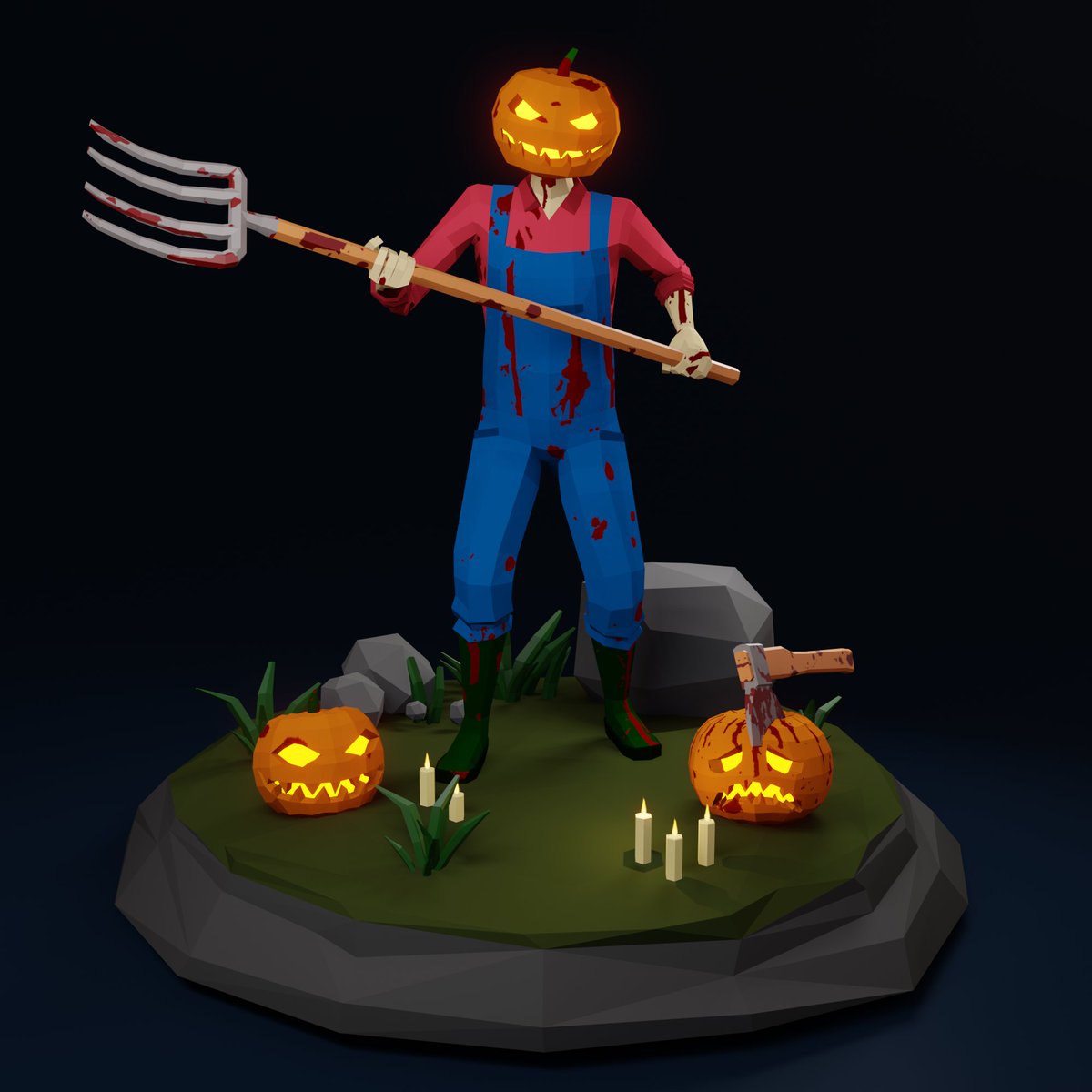 AlexMakes3d's tweet photo. Angry and bloodthirsty pumpkinhead! If you meet him on your way - hurry away!

Subscribe to my social networks and stay tuned!
#halloween #pumpkinhead #pumpkin #gameready #polygon #lowpoly https://t.co/pyA1b4NAxE
