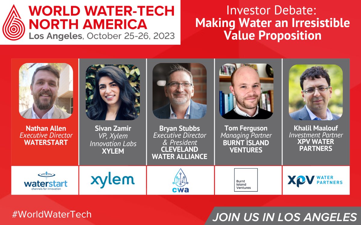 The investor session at #WorldWaterTech will explore how utilities can look for maintenance and infrastructure funding, managing investor perception of lucrative long-term investments in water and how start-ups can position themselves for success: bit.ly/432dDmL