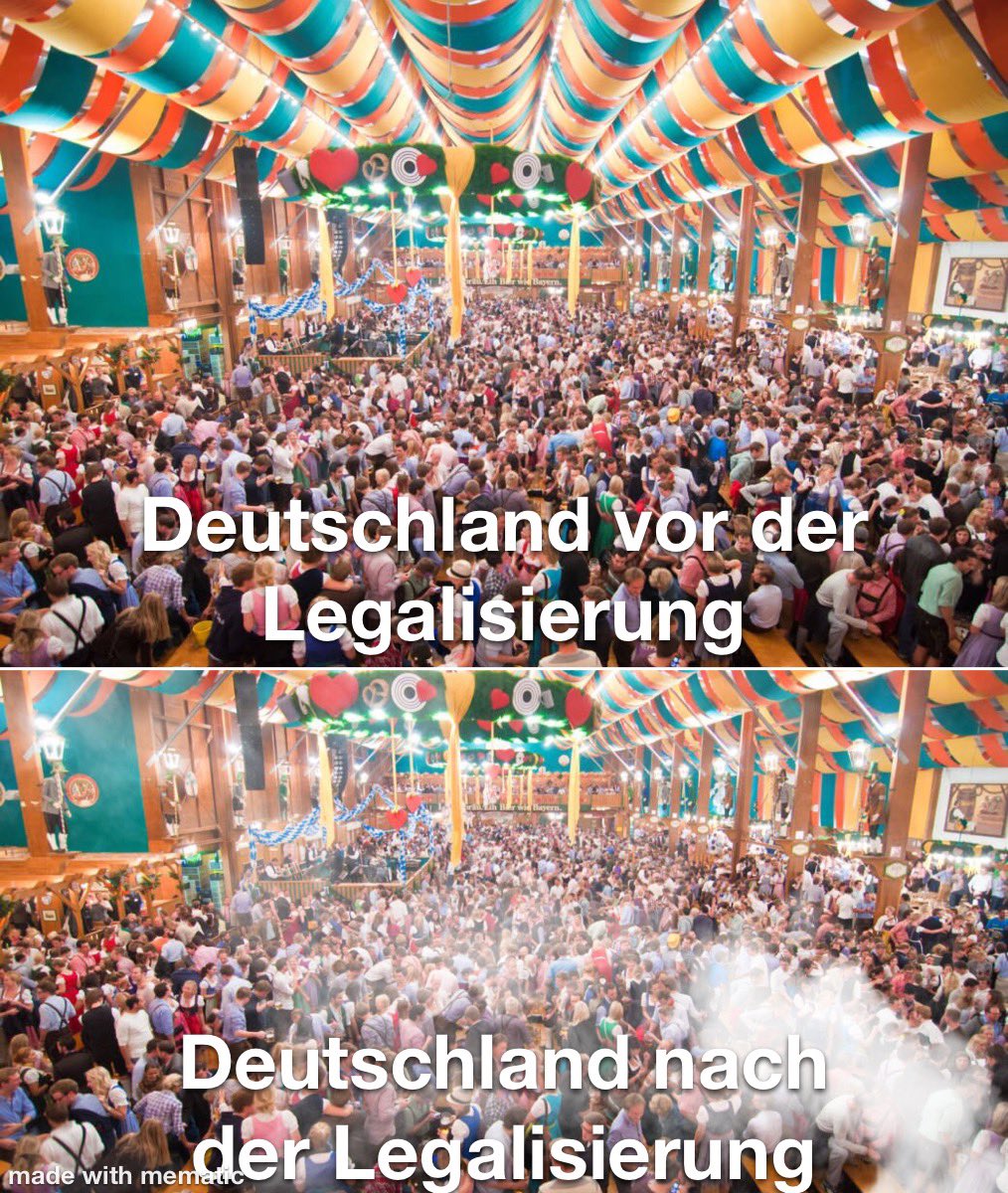 OrangeUtane's tweet photo. Bayern hat bereits ein Drogenproblem, deshalbe ist man gegen die Legalisierung von Cannabis. Die Leute könnten ja sonst aufhören zu saufen und dann kann die bayrische Bierindustrie einpacken. Stellt euch mal ein #Oktoberfest  oder #Gillamoos ohne Bier vor 🥺 https://t.co/CzSfb9DYgJ