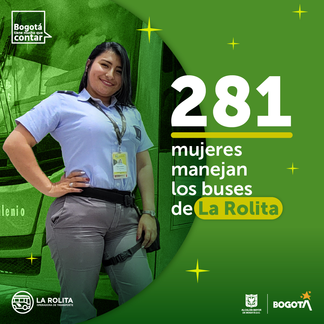 #PrimerAñoLaRolita | <a href="/Larolitabog/">La Rolita</a> es el concesionario de transporte con el mayor número de mujeres contratadas en todo el país.                       

👉El 43% de las operadoras son madres cabeza de hogar.