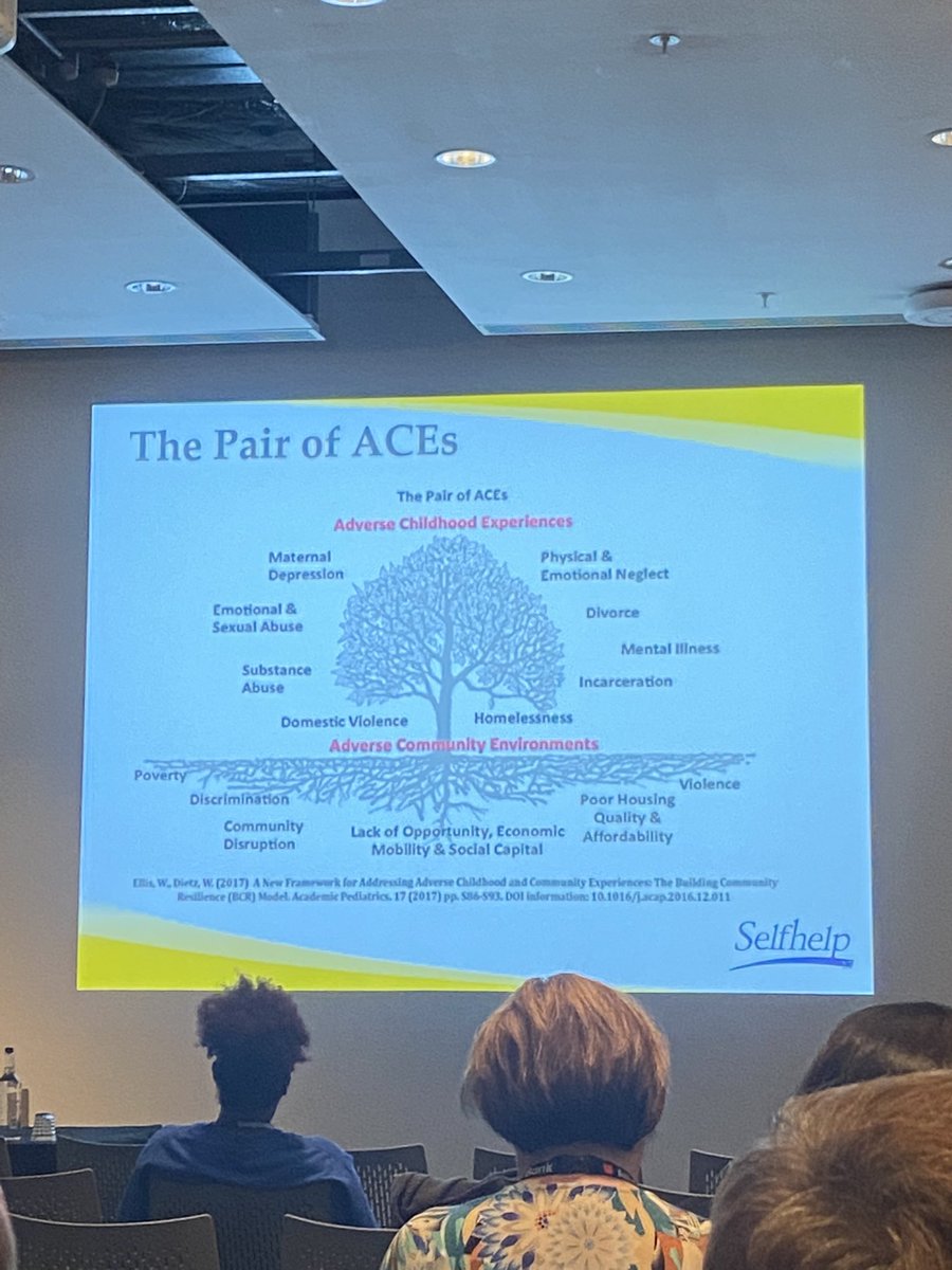 IMPACTAgewell's tweet image. How the #PairofAces  inform the approach to #traumainformed principles in this housing model which takes a holistic approach to #SDOH @SelfhelpNY #GAN2023