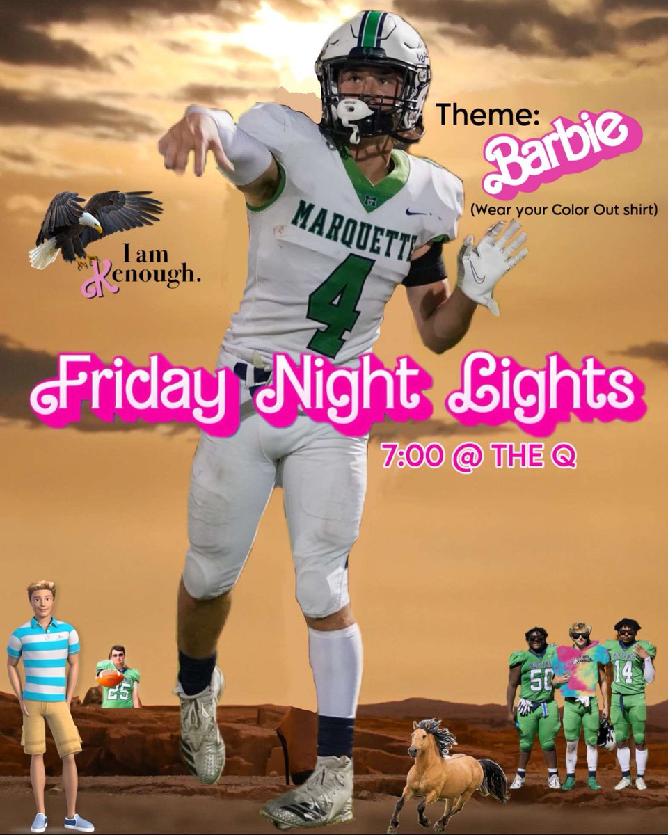 MQStangGang's tweet photo. 🚨HOME OPENER🚨The Stangs take on Hazelwood Central this Friday at 7. Theme is Barbie (Color out shirts). Be there and be loud. https://t.co/BF7zsKGc1J