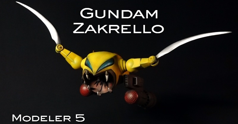 modeler_5's tweet photo. I have built &amp; customized - made the mouth wider and the sickle bigger! -the Gundam Zakrello model kit from Bandai. 
 And a few more customizing! Check out how I did it! ⤵
https://t.co/EWupSGGLpx

#gundam #zakrello #gunpla #mobilearmor #bandai #bandaimodel