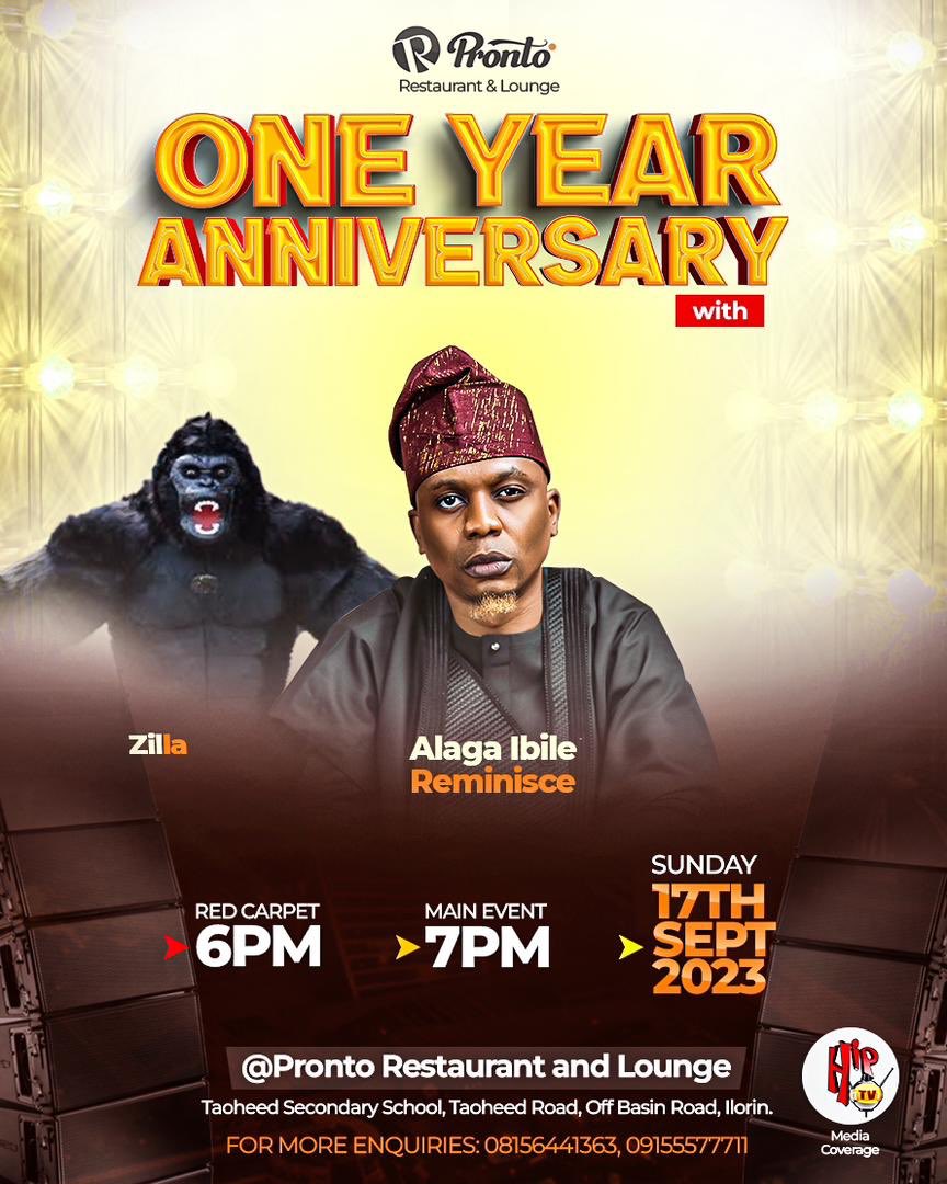 _ashowz's tweet photo. Less than 10 days to go π₯π₯
Come celebrate one full year of excellence with Pronto Restaurant and Lounge.
Join us as we celebrate #prontoat1 πΎπ With @IamReminisce and other amazing acts.
it's a celebration you won't want to miss come sept 17,2023 πΆπ₯ https://t.co/QN5iATEjv5