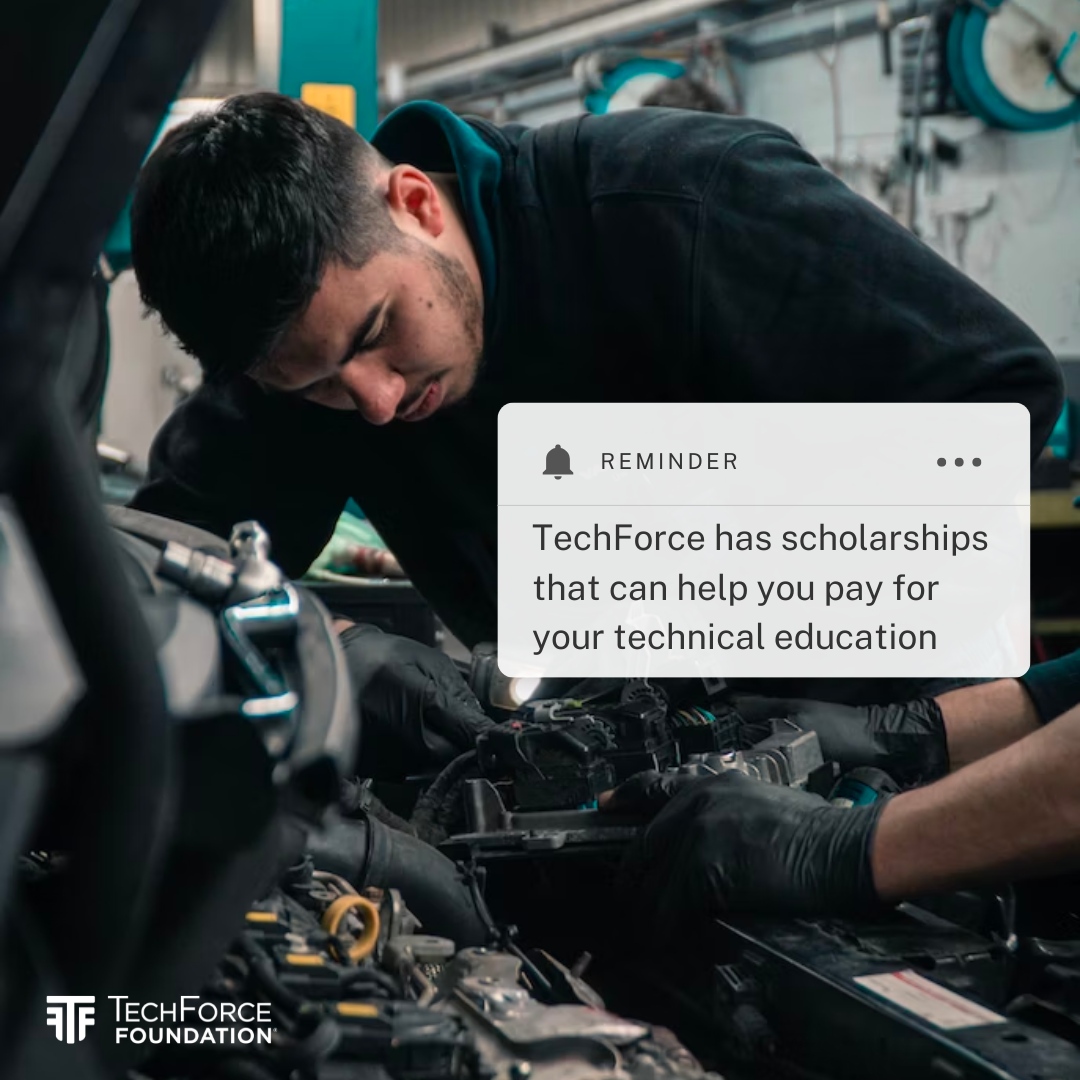 We're here to fuel your passion and support your path to becoming a top-tier technician.
Say goodbye to financial roadblocks and hello to unlimited possibilities. 
Visit techforce.org/app/home/schol… to learn more and accelerate toward your dream career!