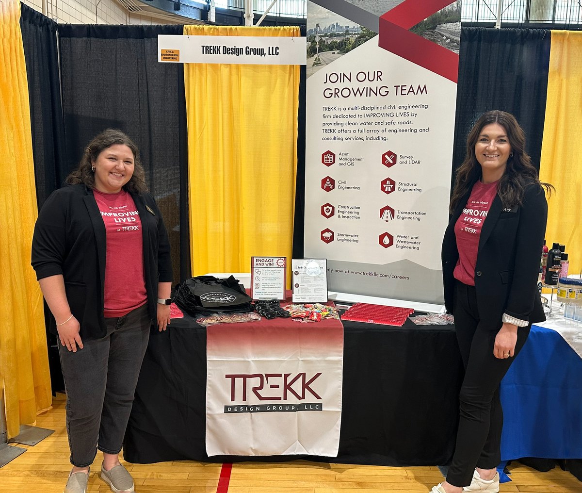 TREKK is at the @mizzouengineer Career Fair today! Come meet with Taren and Ally to learn how you can #TREKKwithus. They’ll be in the Rec Center until 3 pm. Check out all of our job and internship openings at trekkllc.com/opportunities. #hiringengineers #Mizzou