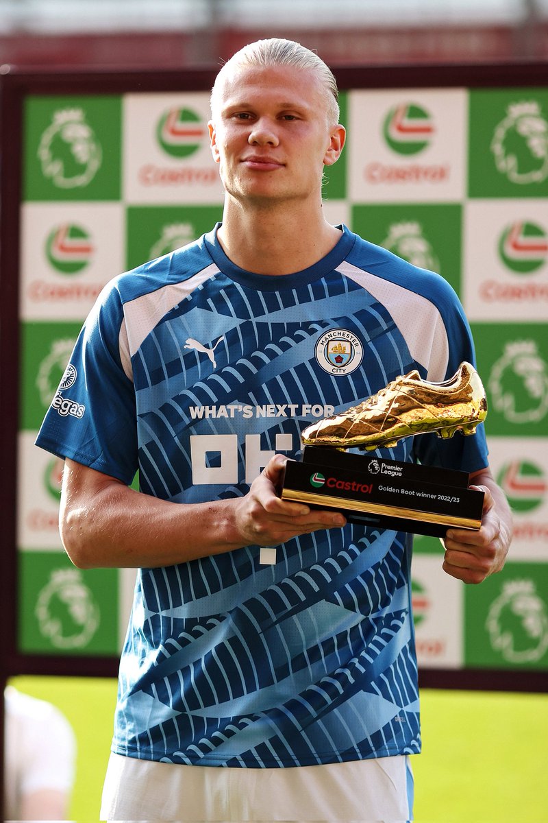 FRBlueMoon's tweet photo. 🔥 @erling POUR SA PREMIÈRE SAISON EN ANGLETERRE À 22 ANS. 🇳🇴💙

✅ Meilleur buteur sur une saison de #PL de l’histoire de City (36)
✅  Meilleur buteur sur une saison de l’histoire de City (52)
✅ Meilleur buteur de l’histoire de la #PL sur une saison (36)
✅ Le plus de buts lors de ses 5 premiers matchs en #PL (9)
✅ Premier joueur de l’histoire de City à marquer pour ses débuts en #PL et LDC
✅ Le premier joueur à marquer lors de ses 4 premiers matchs à l’extérieur en #PL
✅ Le premier joueur a marquer 11 buts lors de ses 7 premiers matchs 
✅ Le premier joueur a marquer deux triplés de suite dans deux matchs à domicile de suite 
✅ Joueur le plus rapide à inscrire 3 triples (8 matchs) 
✅ Le joueur le plus rapide à atteindre les 25 buts avec Pep Guardiola (20 matchs)
✅ Le premier joueur de l’histoire de la #PL à marquer 20 buts avant janvier 
✅ Premier joueur de première division anglaise à atteindre 50 buts depuis 1931

🔵 53 matchs 
⚽️ 52 buts
🎯 9 passes décisives 
🇳🇴 4 matchs
🇳🇴 4 buts 
🇳🇴 1 passe décisive
🏆 Premier League
🏆 FA Cup
🏆 Champions League
🏆 UEFA Super Cup
🏅 FWA Footballer of the Year
🏅 Meilleur buteur #PL 
🏅 #PL Player of the Season
🏅 #PL Young Player of the Season
🏆 Soulier d’or européen
🥇 #ManCity Player of the Season
✅ #UCL Squad of the Year 
✅️ PFA Player’s Player of the Year
✅️ PFA Team of the Year
✅️ UEFA Men’s Player of the Year