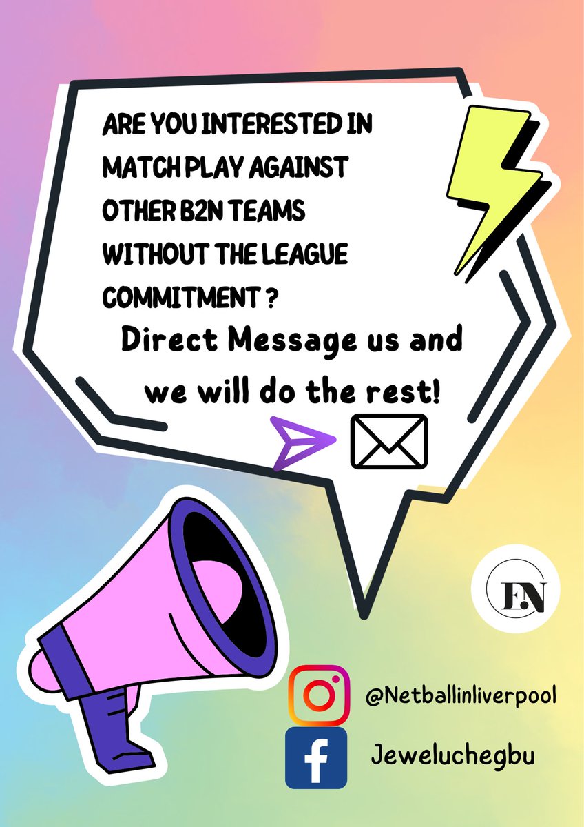 Do you play in a community back to netball session or a social back to netball team ? Interested in playing matches against other back to netball teams across Merseyside without the pressures and commitment of a league ? Look no further we’ve got you covered 👇🏽
#games4u