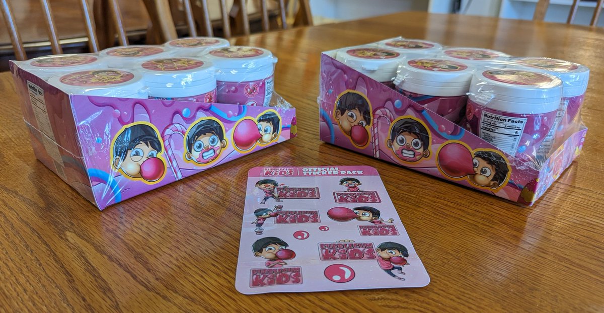 Just received my <a href="/bubblegumkids_/">Bubblegum Kids</a> gum order, complete with free <a href="/Bubblegum_NFT/">Bubblegum</a> stickers!

Only took 8 days from purchase to arrival in Canada, over a long weekend too 👀 #BGK