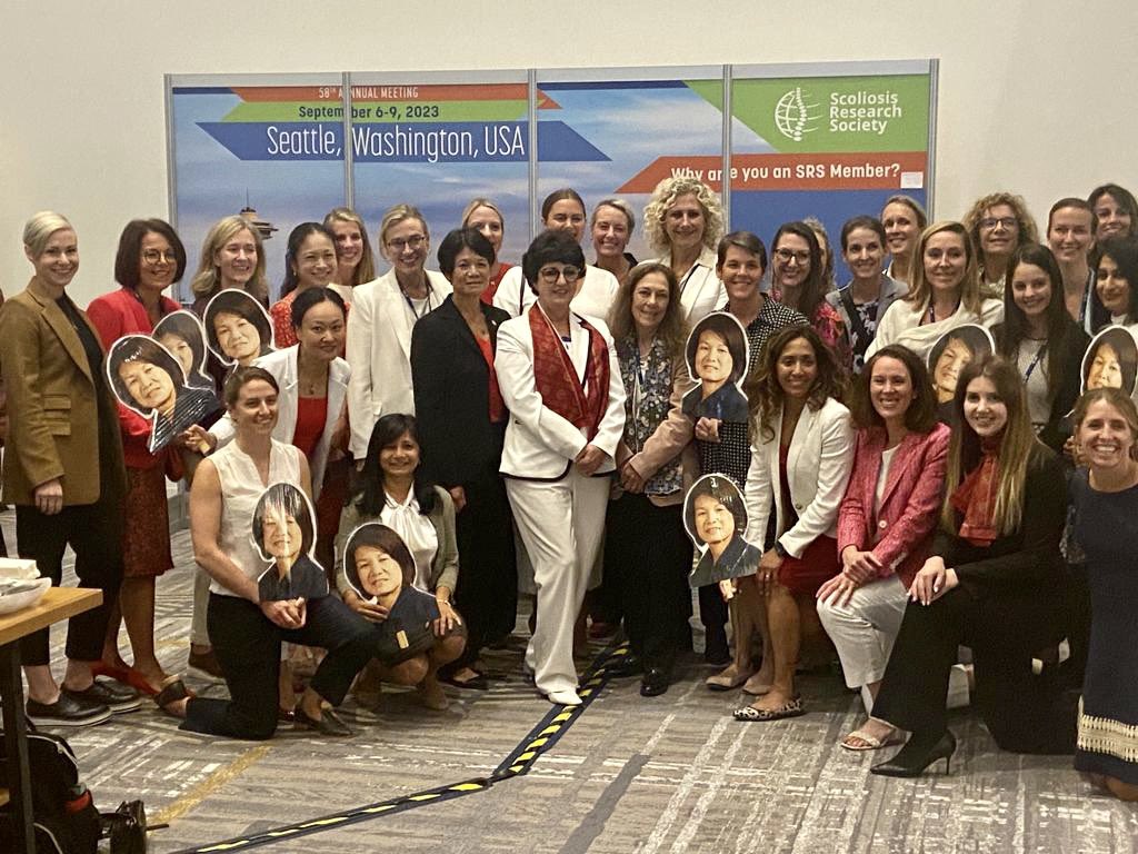TPazionis's tweet photo. Another glass ceiling shattered!!  First woman president of SRS- Dr Serena Hu 

Also included. Laurel Blakemore (VP) Michelle Cameron Welborn and Lindsay Andras who are on the board of directors. #srsam23 @SRS_org https://t.co/8EwCeKKnoD