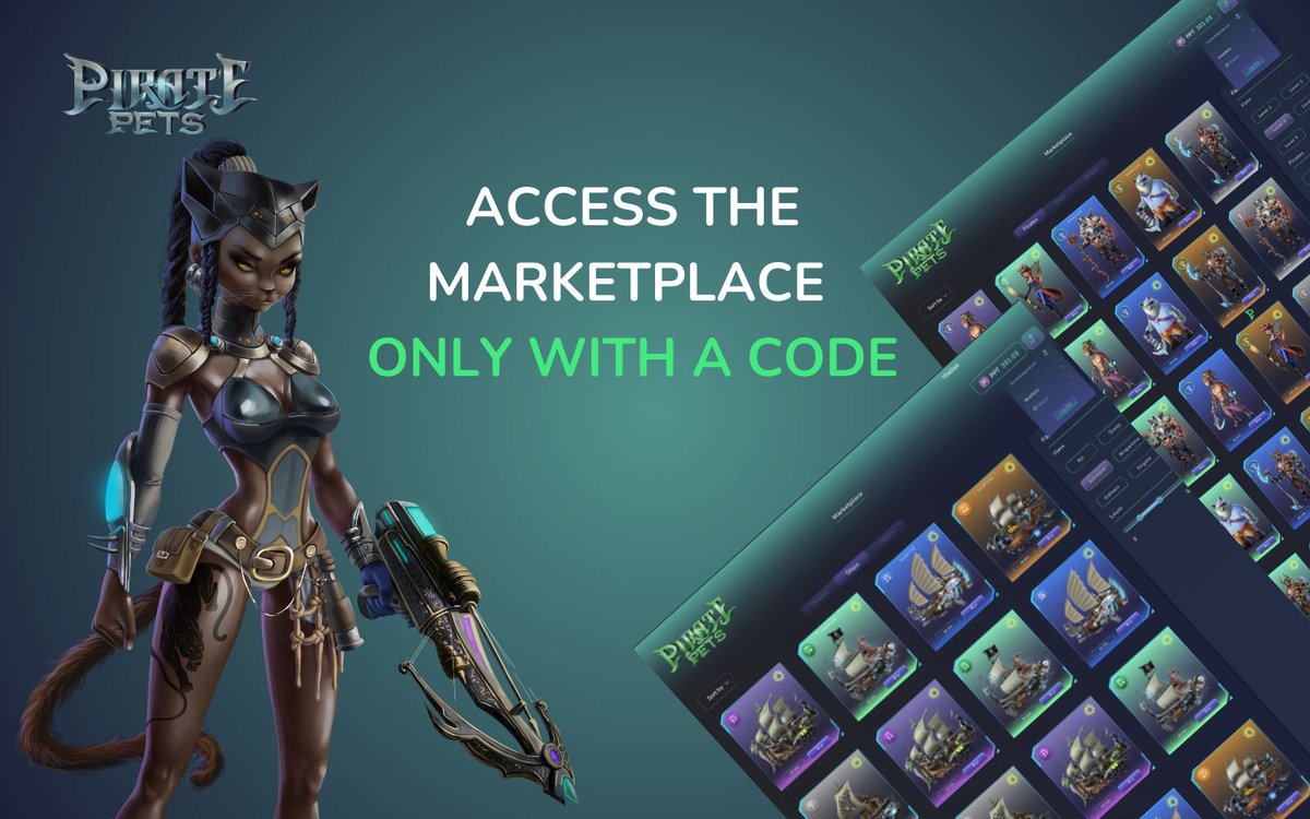 PiratePets_Club's tweet photo. Genesis Collection ๐ซณ On the Marketplace โก๏ธ
https://t.co/rVaKVyt6ny
#piratepets #web3 #nft #game #findtoearn #movetoearn #playtoearn #gamefi #NFTCommunity #NFTMarketplace #GenesisNFTCollection https://t.co/IqC7geFhYd