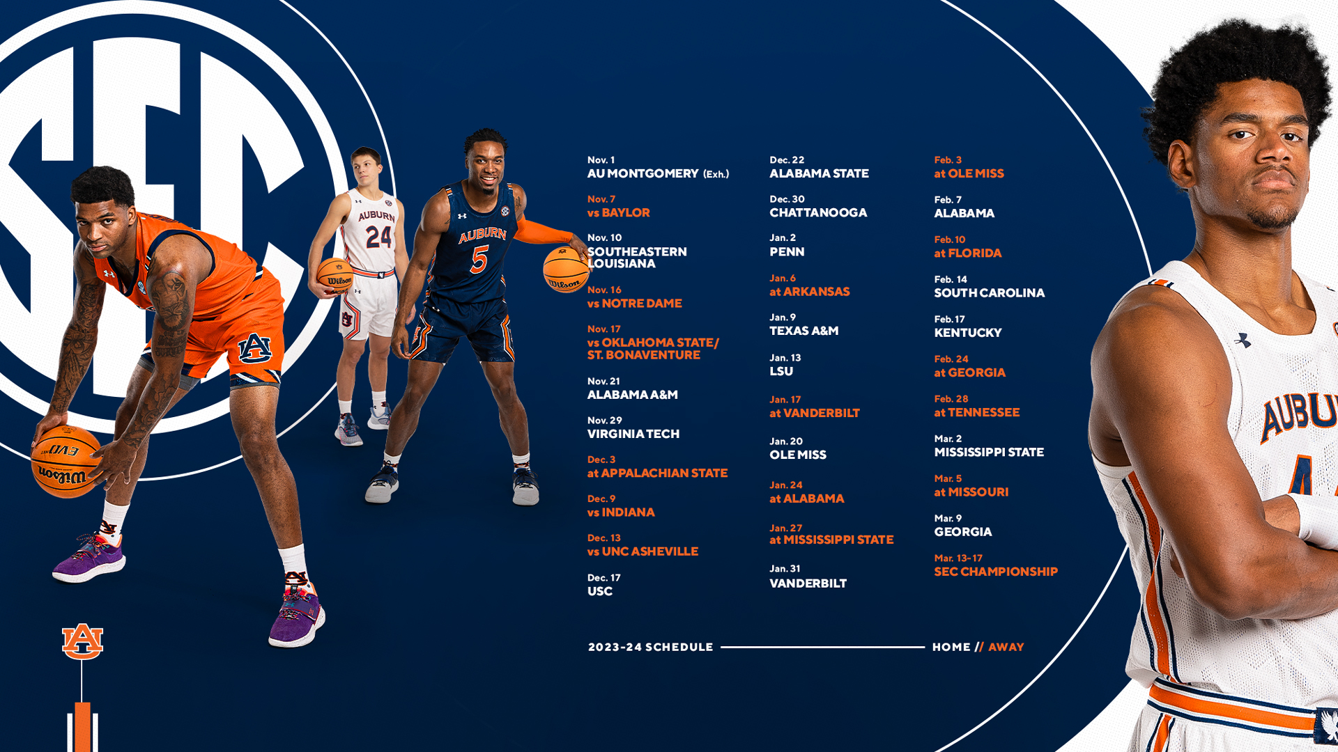 Auburn men's basketball schedule deals