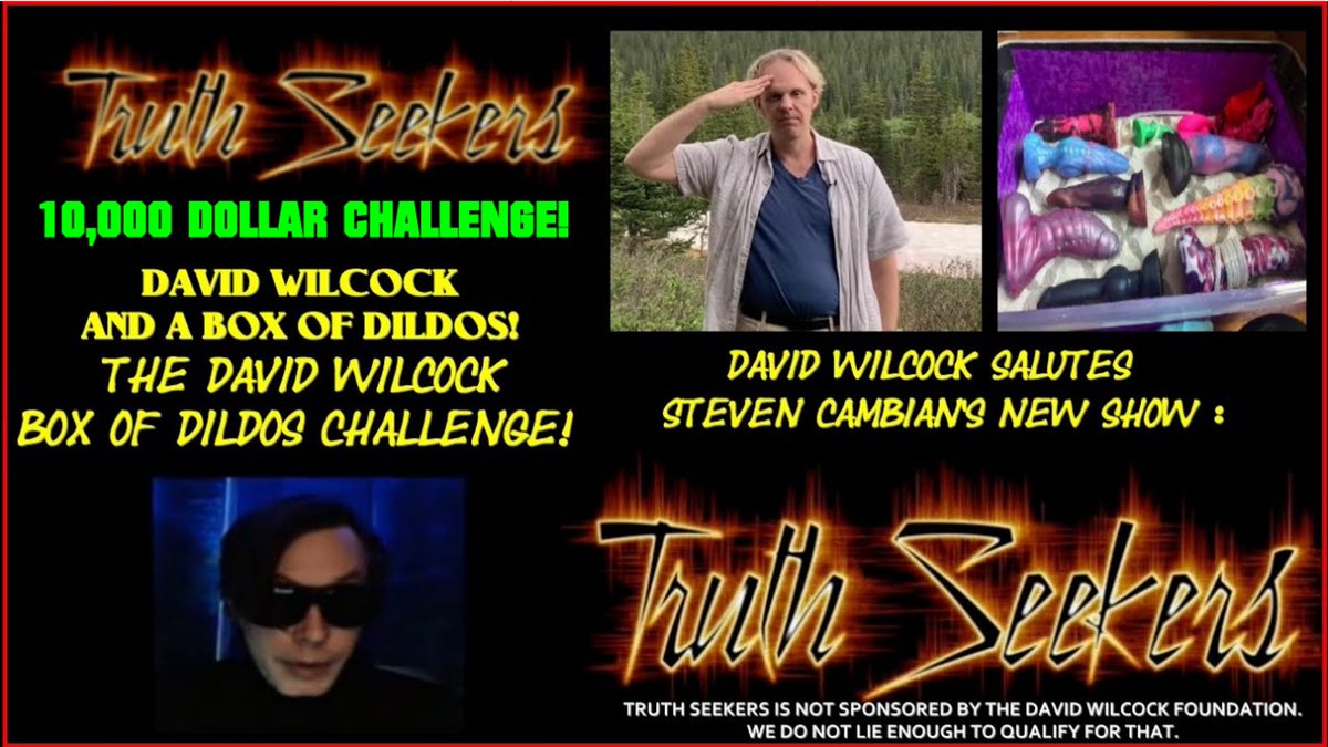 StevenCambian's tweet photo. #UFOTWITTER  #F2B #COREYGOODE #DAVIDWILCOCK #COSMICDISCLOSURE #ABOVEMAJESTIC #THECOSMICSECRET #BLUEAVIANS #SSP #20andback 3 years ago I issued this 10,000 DILDO challenge to Wilcock. Soon we will reveal the top secret place I buried that box of dildos. The BIG REVEAL COMES SOON! https://t.co/HS2qyFjrpO