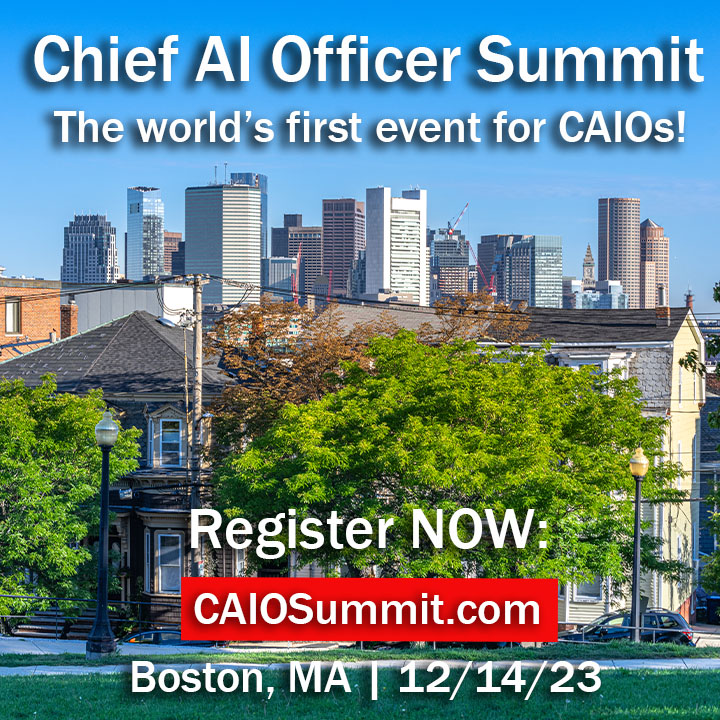 Announcing the Chief AI Officer Summit, the world's first event designed for Chief AI Officers!

We're hosted by the Institute for Experiential AI at Northeastern University 12/14/23.

Register: CAIOSummit.com
More: cdoclub.com/the-worlds-fir…

#ChiefAIOfficer #CAIO #AI