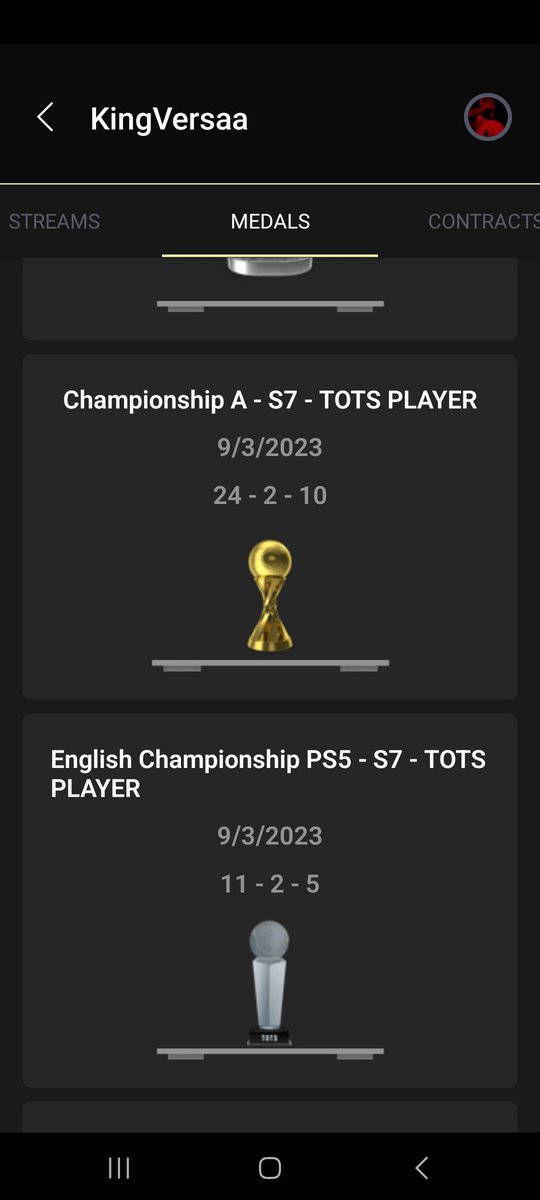 Kingversaa's tweet photo. TOTS &amp; Top CB in both EU Champ A &amp; ENG Champ for the last season on fifa23 in 🏆🥇 @OfficialVPG https://t.co/ksulzgZx24