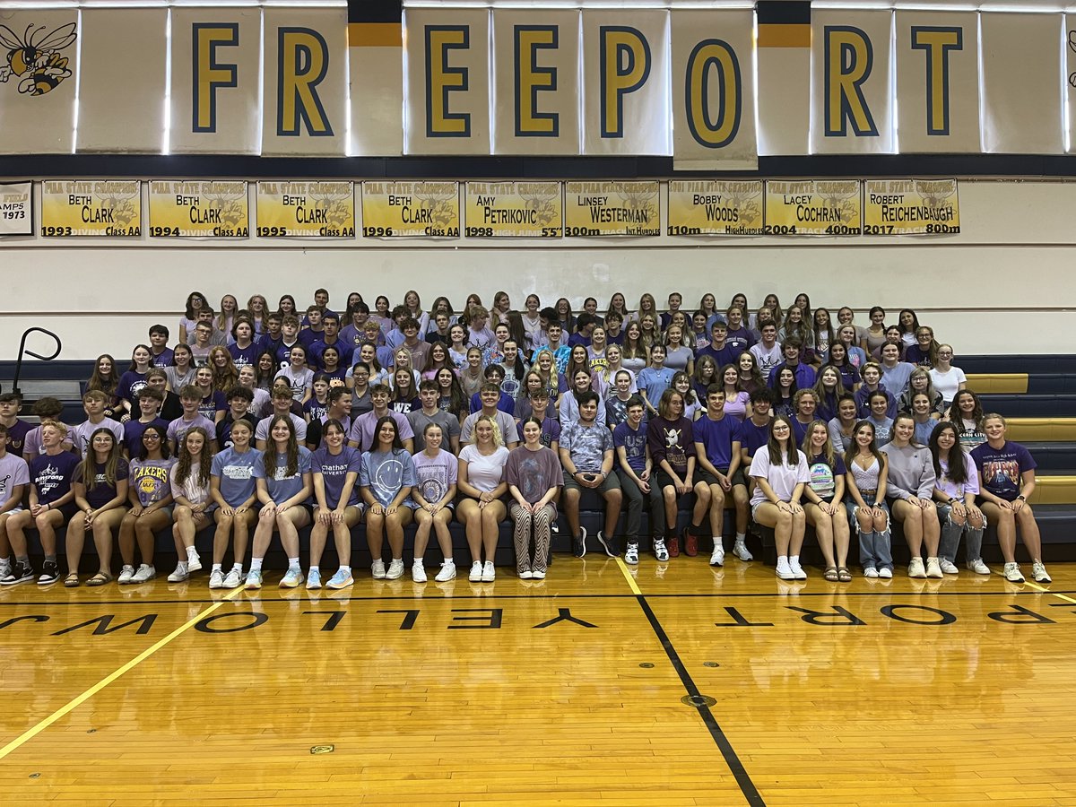 FreeportAreaHS's tweet image. FHS supports Mason Martin and the Karns City Community by wearing purple today #masonstrong #fhsproud