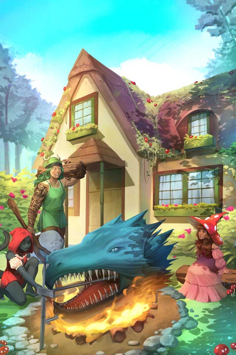 Now on kickstarter!!!! Cottages &amp; Cerberus is a cottagecore monster-slaying TTRPG.  The game also contains 5e and pf2e compatible bestiaries .  #ttrpg #cottagecore #cozy #cozygames #dnd #dnd5e #pathfinder2e #Kickstarter