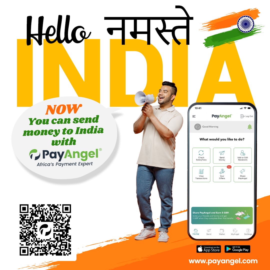 PayAngelMoney's tweet photo. We are excited to announce our award winning service to INDIA. You can now send money to family and friends in India with PayAngel. Download the app from Google Playstoreand App store. 

#SendMoneytoIndia #Freemoneytransfer https://t.co/KDuRjseWz5