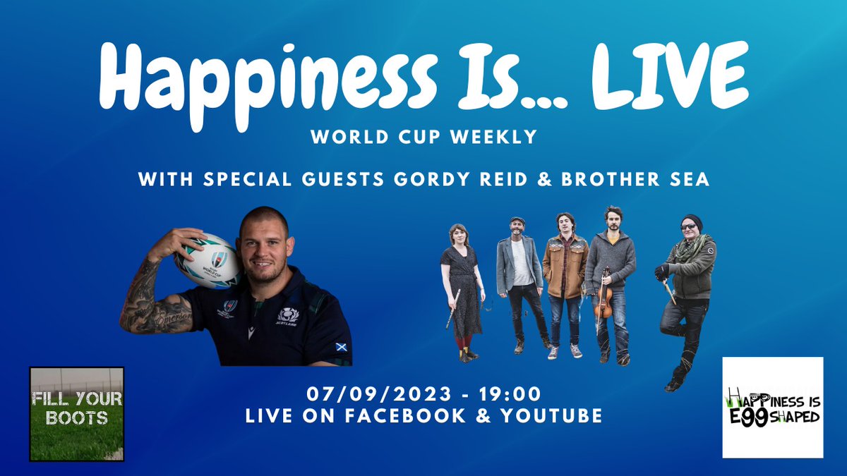 Happiness is Egg Shaped (@happyeggshaped) on Twitter photo See you tonight!
<a href="/rugbyworldcup/">Rugby World Cup</a> chat with <a href="/GGreid87/">Gordon Reid</a> & <a href="/brotherseamusic/">brotherseamusic</a>
See you on <a href="/facebook/">Facebook</a> & <a href="/YouTube/">YouTube</a>!
Happiness is Egg Shaped GOING LIVE...
In partnership with <a href="/fyb_rugby/">Fill Your Boots 🏉</a>
<a href="/Scotlandteam/">Scottish Rugby</a> <a href="/RugbySco/">#rugbyscotland 🏉🏴</a> See you tonight!
<a href="/rugbyworldcup/">Rugby World Cup</a> chat with <a href="/GGreid87/">Gordon Reid</a> & <a href="/brotherseamusic/">brotherseamusic</a>
See you on <a href="/facebook/">Facebook</a> & <a href="/YouTube/">YouTube</a>!
Happiness is Egg Shaped GOING LIVE...
In partnership with <a href="/fyb_rugby/">Fill Your Boots 🏉</a>
<a href="/Scotlandteam/">Scottish Rugby</a> <a href="/RugbySco/">#rugbyscotland 🏉🏴</a>