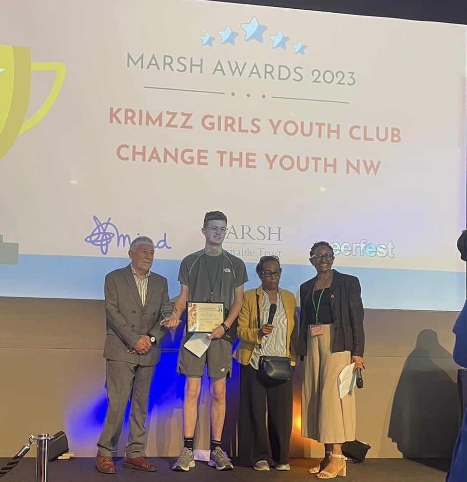 CTYouthNW's tweet photo. Humbled and honored to receive the Young People category award in the Marsh Awards. 🌟 Our first-ever award! Big thanks to @MarshAwards , @MindCharity , and @peerfestuk for their support! 🙏 Together, we'll keep changing young lives. 💪 #MarshAwards #peerfest23  #CTYNW https://t.co/b2pWKSm6t4
