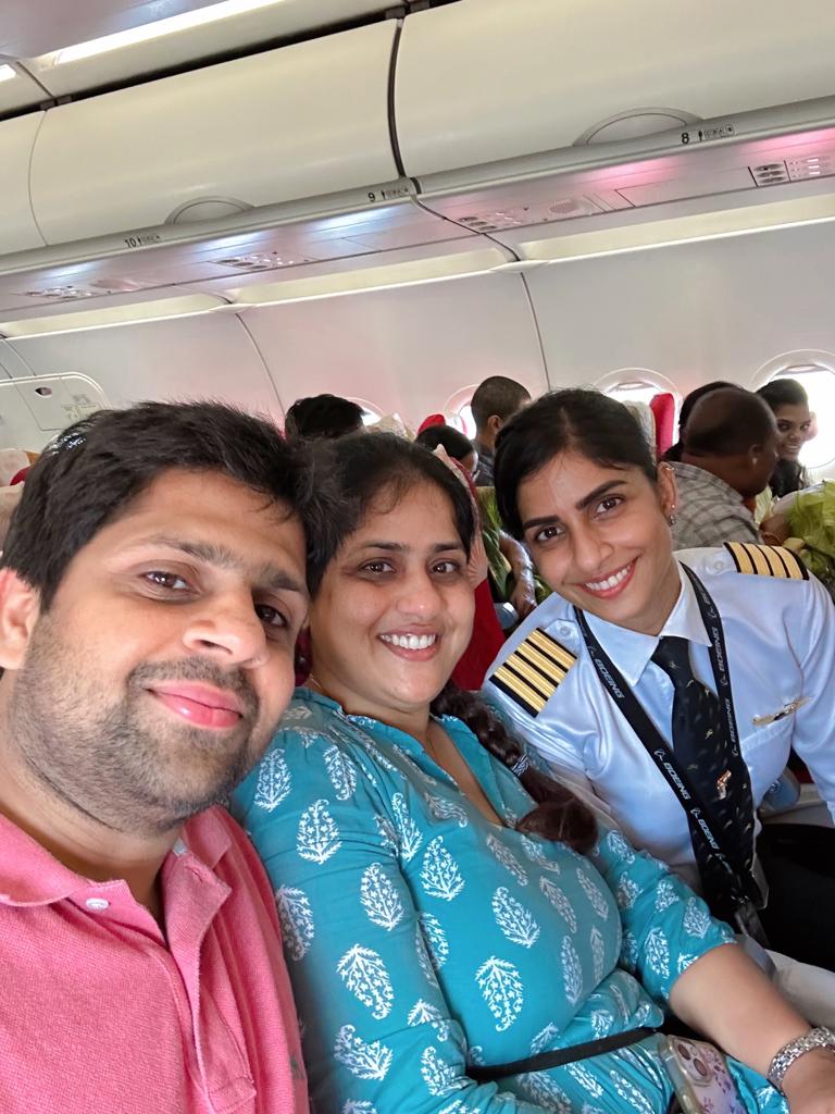 Finally, all of us flying together after so many years! ❤️🛫 #SiblingsReunion