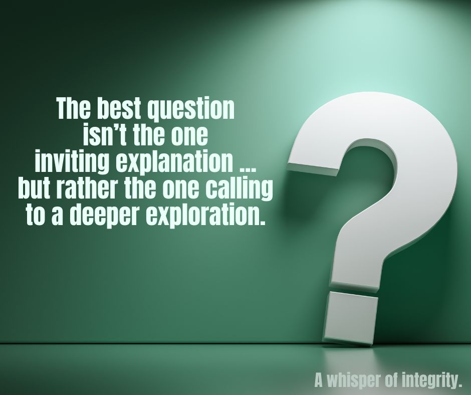 johnblumberg's tweet image. WHISPER 837 #Questions #Explanation #Calling #Exploration  #ROI #ReturnOnIntegrity #CoreValues #Connection