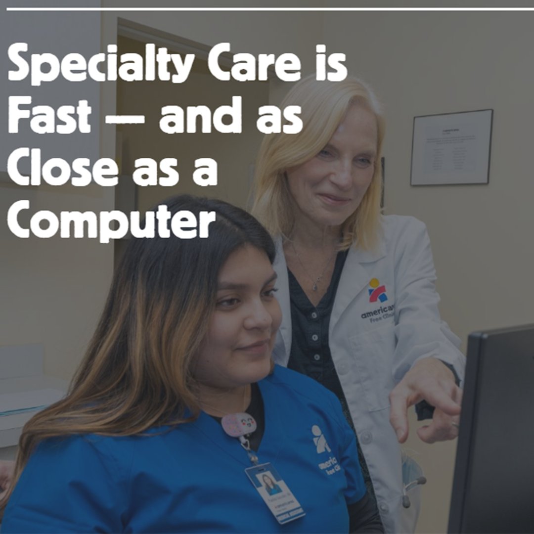ICYMI: We are proud to partner for health with organizations like <a href="/Americares/">Americares</a> Free Clinics and @QuestDZ. Our program connects primary care providers seamlessly to specialists. (1/2)