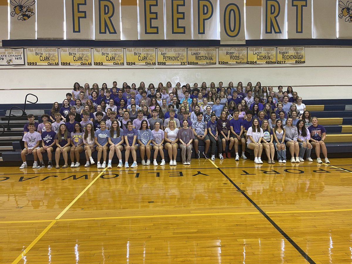 FreeportAreaSD's tweet image. FHS supports Mason Martin and the Karns City Community by wearing purple today #masonstrong #jacketpride
