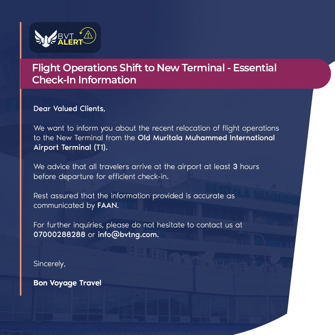 bvtng's tweet photo. Flight Operations Shifts to New Terminal - Essential Check-In Information 

#mmia #flights #travellers https://t.co/GKuEtNxfaG