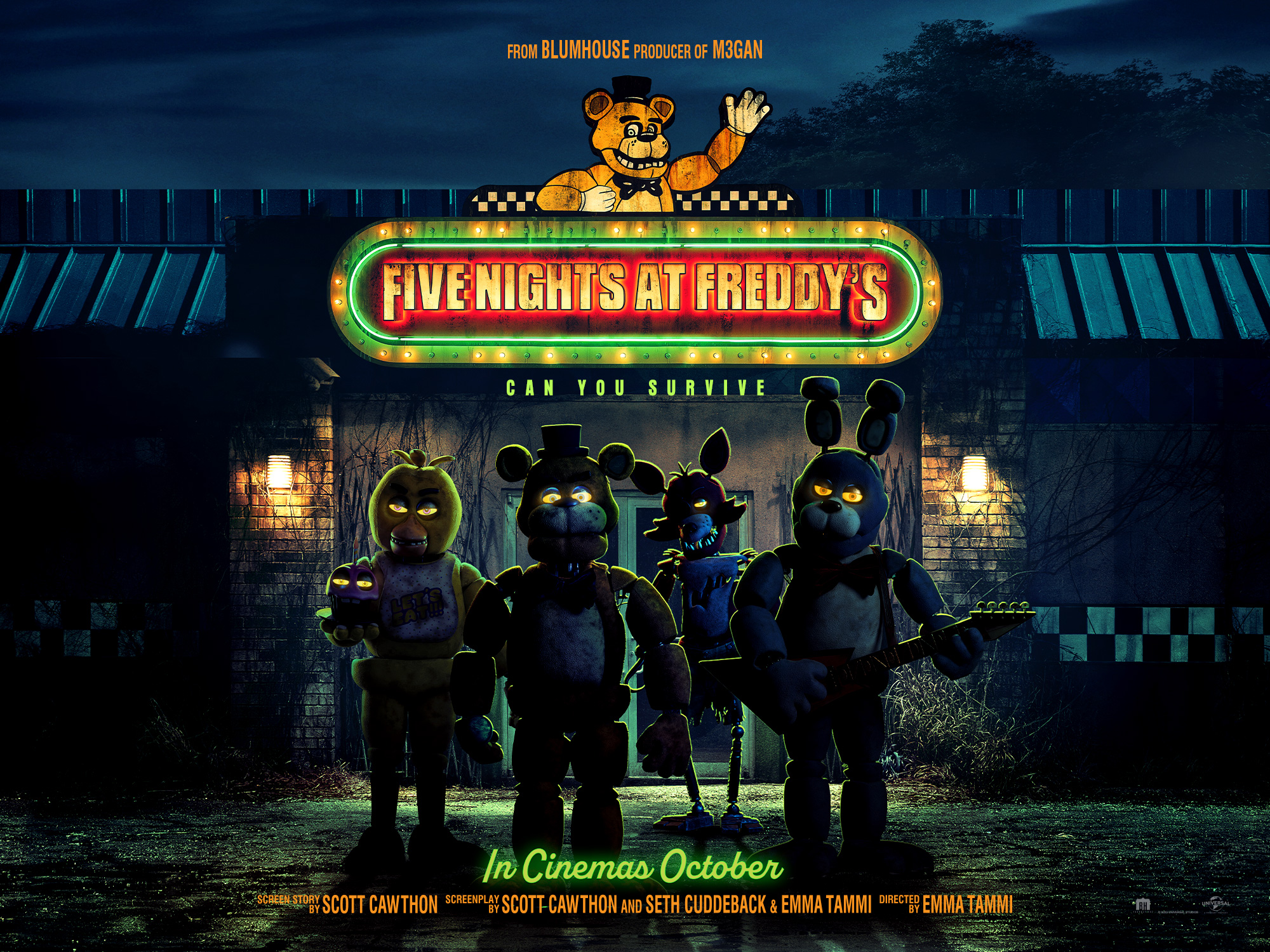 JonnyBlox on X: A standee display for Blumhouse's upcoming 'FIVE NIGHTS AT  FREDDY'S' movie as featured in a Cinemark Theater! 👀🐻 #fnaf #fnafmovie  #fivenightsatfreddys  / X