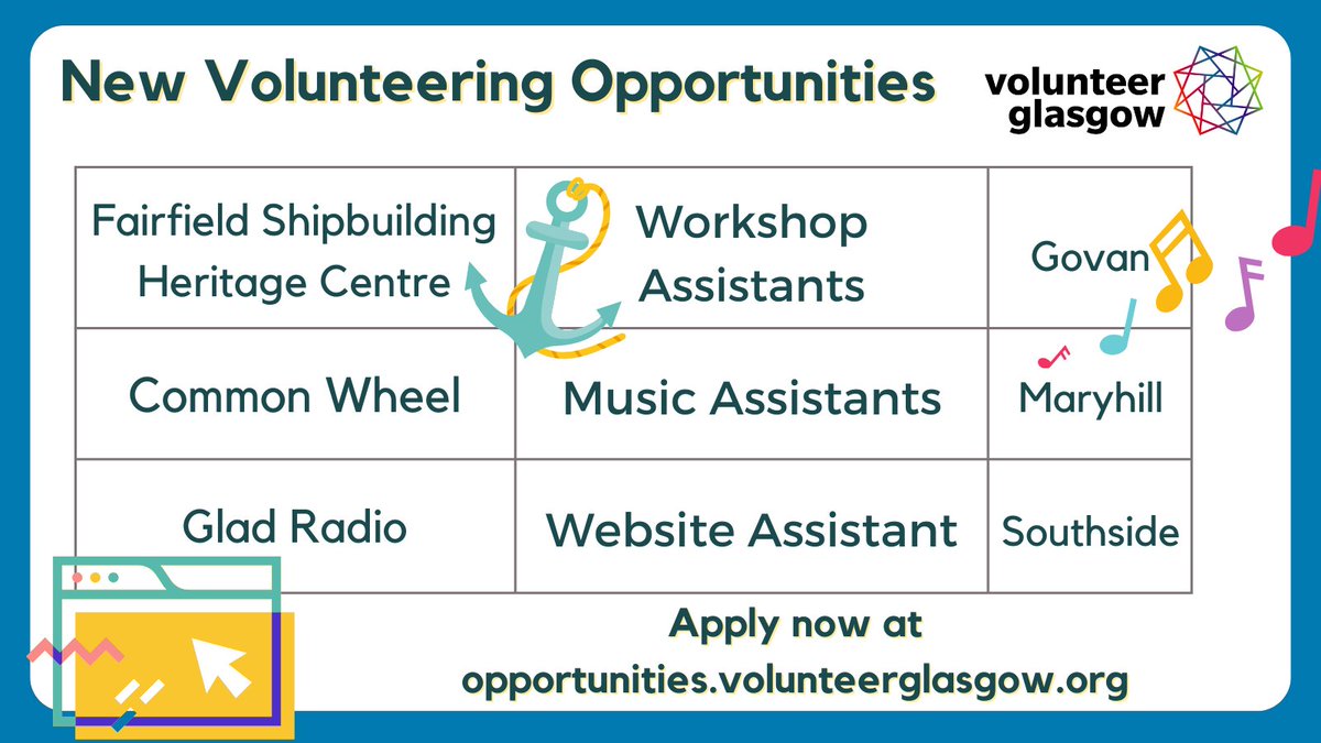 ⚓️ Workshop Assistants - @FairfieldGovan - bit.ly/3Pt3xpx 🎼Music Assistants - @common_wheel - bit.ly/44QnBry 🖥️ Website Assistant - @gladradio - bit.ly/45IytJ0