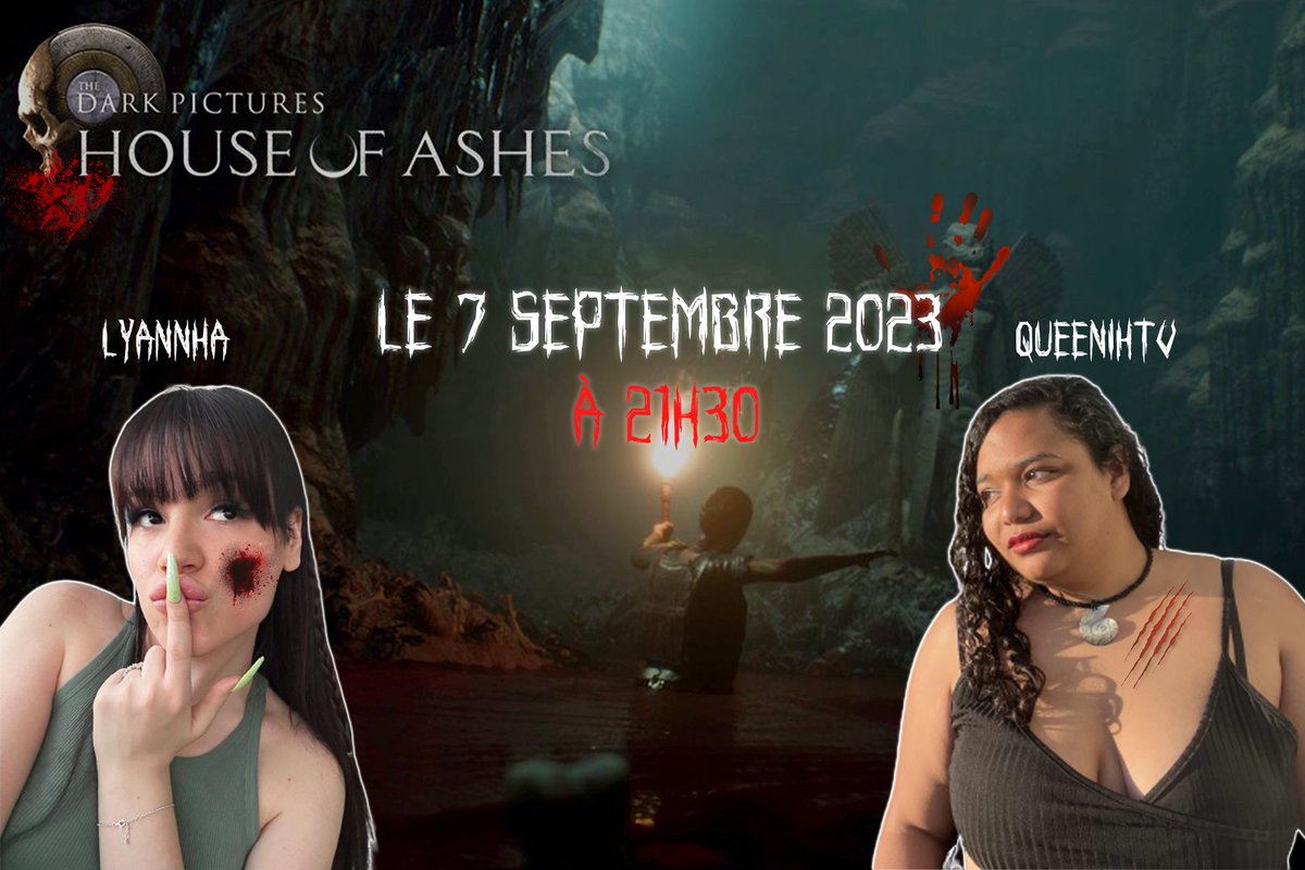 QueenihTV's tweet photo. Ce soir, on va crier avec @Lyanna_Queen sur The Dark Pictures : House of Ashes ! 

▶️ RDV à 21h30 sur nos chaînes : 
https://t.co/SDTNQfeuad
https://t.co/fZI2oO9LXy https://t.co/uebsaJ6Gu4