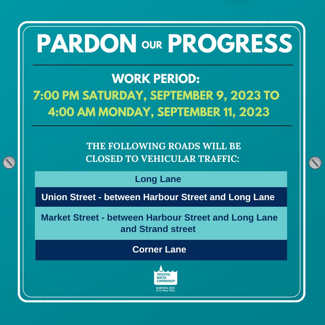 NWCjam's tweet photo. #PardonOurProgress | NWC SEWER PIPELINE REPLACEMENT TO CONTINUE THIS WEEKEND IN MONTEGO BAY, ST JAMES

See full release: https://t.co/877tKnHP4O