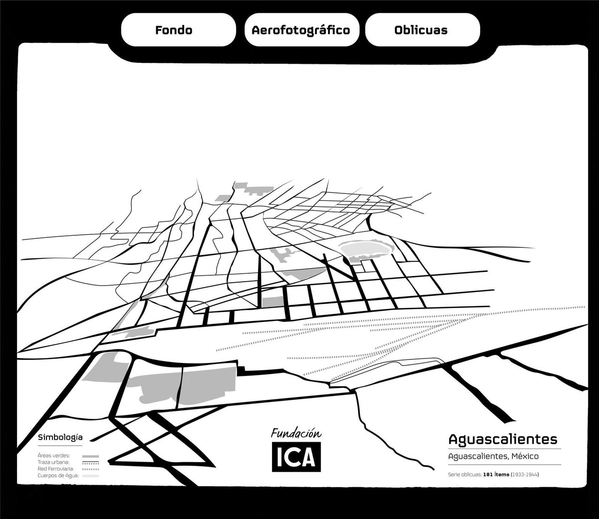 ICAMexico's tweet image. ¿Sabías que el Fondo Aerofotográfico de Fundación ICA reúne 181 fotografías oblicuas (1933-1944), 26 mapas índice y 30 obras verticales (1938-1974) del estado de Aguascalientes? Consulta las colecciones digitalizadas en #CODIFICA #AcervoHistórico fundacion-ica.org.mx/colecciones_di…
