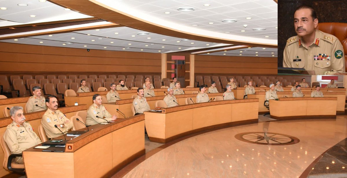 The 259th Corps Commanders' Conference reaffirms our resolve to protect Pakistan's safety and sovereignty. 
#DefendingPakistan #COAS