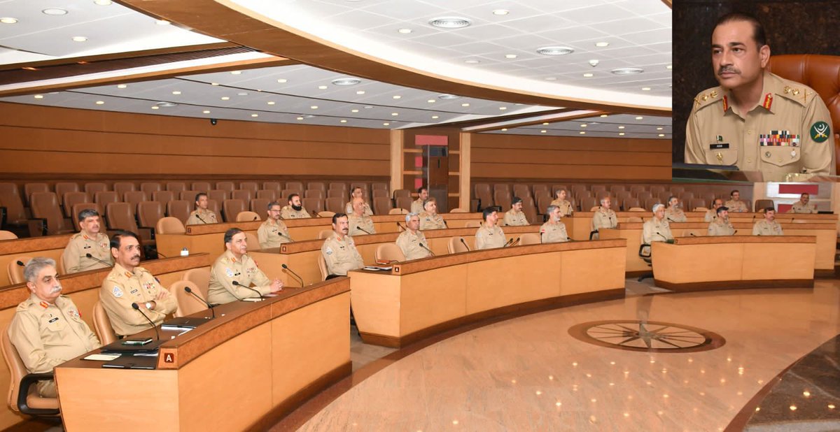 AhmadKhan1178's tweet image. The 259th Corps Commanders' Conference reaffirms our resolve to protect Pakistan's safety and sovereignty. 
#DefendingPakistan #COAS