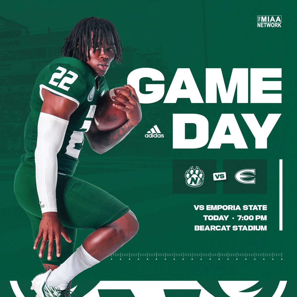 Wake up, <a href="/NWBearcat_FB/">Northwest Football</a> fans. It’s #GAMEDAY!

🆚: Emporia State
🏟: Bearcat Stadium
📍: Maryville, Mo. 
🕖: 7:00 PM
📺: themiaanetwork.com/nwmsubearcats/
📻: radio.securenetsystems.net/cirrusencore/K…
📊: bearcatsports.com/sidearmstats/w…

#GoCats | #OABAAB