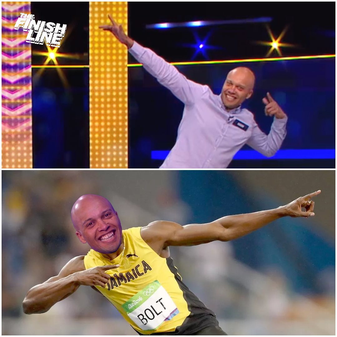 That #FinishLineFace looks familiar ⚡️ #TheFinishLine