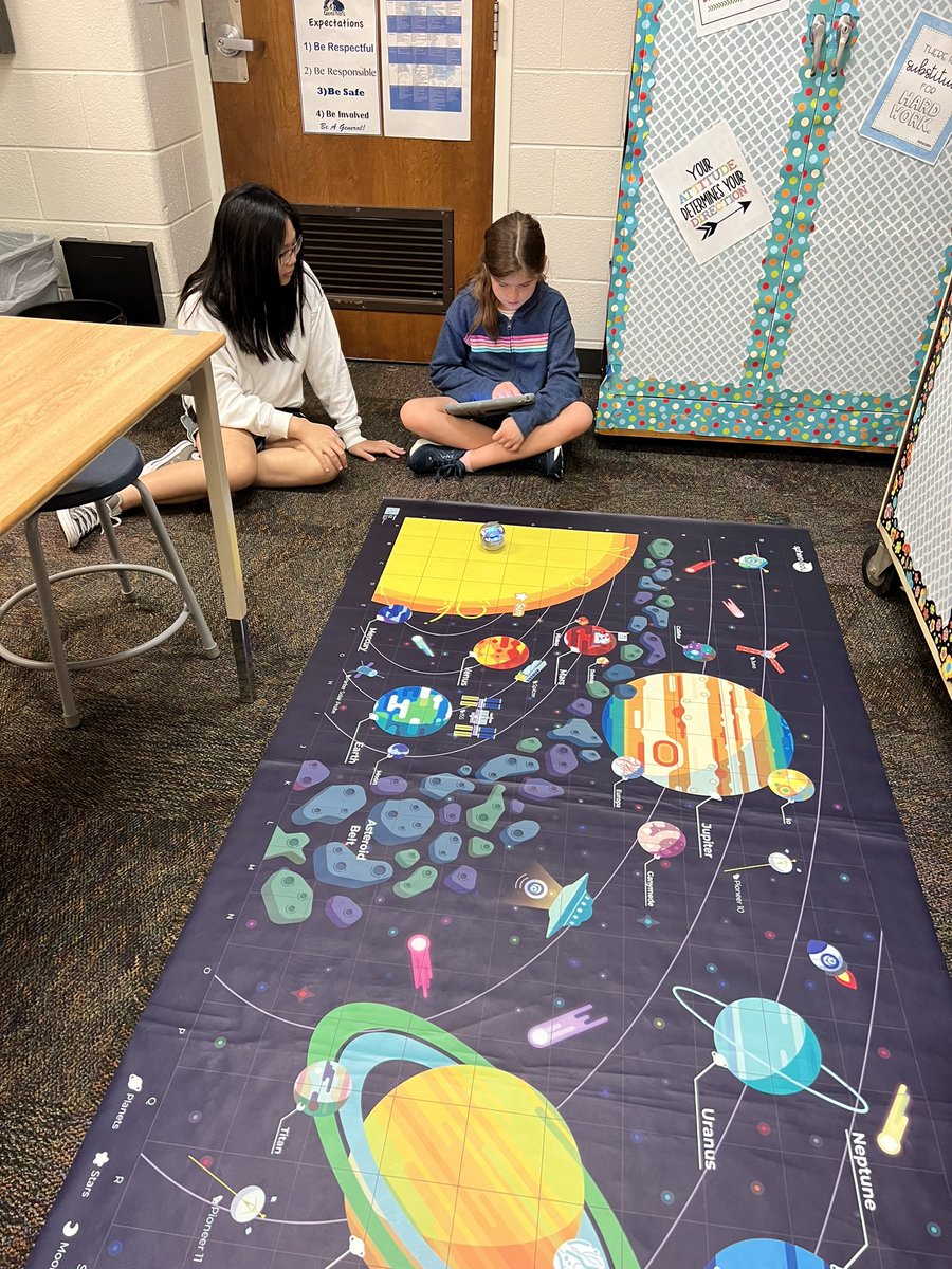 Today we are working on planet order with our Spheros. Many thanks again to Battelle for our STEM grant last year to fund this!