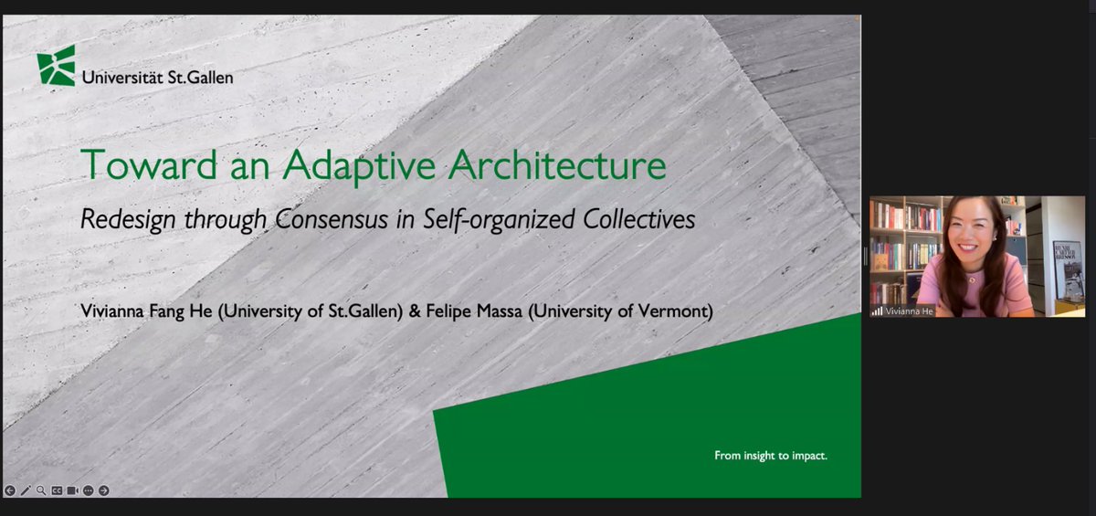 Strategic Organization Design group (@sod_unit) on Twitter photo Today, Vivianna Fang He <a href="/HSGStGallen/">Universität St.Gallen (HSG)</a> kicked off this semester's SOD seminar series with the exciting topic "Toward an Adaptive Architecture: Redesign through Consensus in Self-organized Collectives". Interesting findings on self-organizing without formal authority figures! Today, Vivianna Fang He <a href="/HSGStGallen/">Universität St.Gallen (HSG)</a> kicked off this semester's SOD seminar series with the exciting topic "Toward an Adaptive Architecture: Redesign through Consensus in Self-organized Collectives". Interesting findings on self-organizing without formal authority figures!