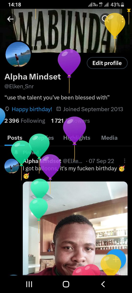 Almost forgot that X got me balloons 🥳🥳🥳