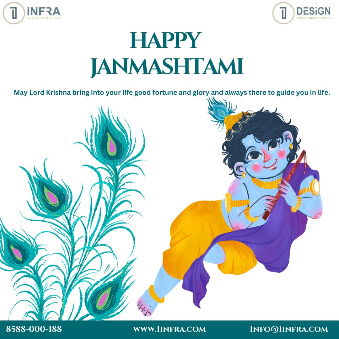 1infraofficial's tweet photo. May the blessings of Lord Krishna always be with you. Wishing you and your family a very Happy Krishna Janmashtami! May the Natkhat Nand Lal always shower you and your family with happiness, health, and prosperity.  #1infra #1infraofficial #janmashtami #harekrishna #realestate https://t.co/ELbzQmP1Tp