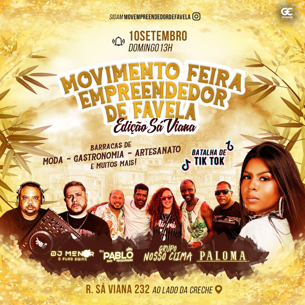 chegou a vez da saviana receber esse evento cultural incrível. 
Traga sua família!
<a href="/movimentofave/">movimento empreendedor de favela</a>