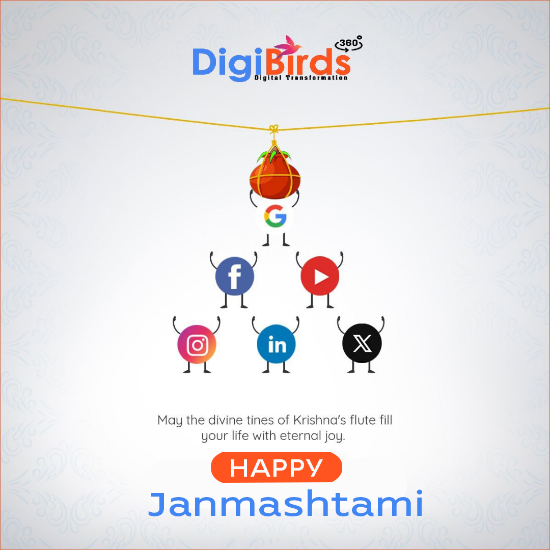 digibirds360's tweet photo. On this auspicious day of #Janmashtami🪔, may your heart be filled with the divine love of Lord Krishna🙏, and may his blessings shower upon you.

#Digibirds #Digibirds360 #Janmashtami2023 #Janmashtamispecial #Krishna #SEO #Seoagency #Digitalmarketing #Digitalmarketingagency https://t.co/OL6asolKk4
